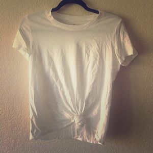NWOT madewell white tie tee shirt